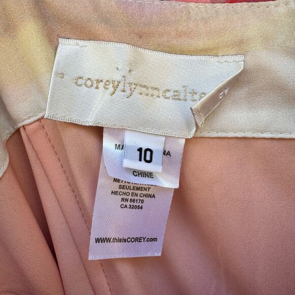 Corey Lynn Calter Dress Daybreak Watercolor 10 Anthropologie Floral Art to Wear - Picture 7 of 8